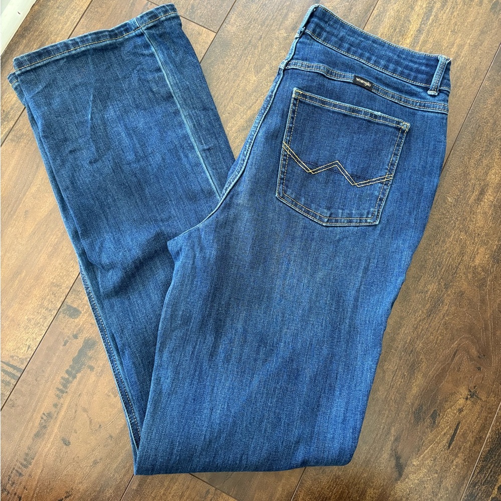 Wrangler Dark Blue Denim Bootcut Jeans